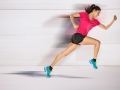 sport woman starting running. Speed effect.